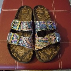 Muk Luks Sparkly Sandals